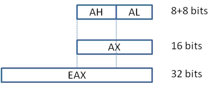 圖四、IA32 的 EAX 暫存器